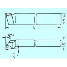 Резец Подрезной отогнутый 32х20х170 Т5К10