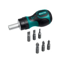 Отвертка реверсивная 6 предм. с битами Kompakt-6 KRAFTOOL 26190-H7