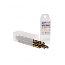 Комплект свёрл по металлу индустриальных, 10 шт, DIN 338, HSS-E Co5, Тип VA, 5xD, O7.50 мм (ZA-74075-S10)