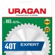 Диск пильный по дереву Expert URAGAN 165х20/16 мм 40Т 36802-165-20-40_z01  