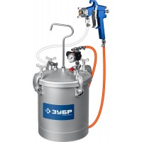 Бак красконагнетательный KNB-10, 10 л, с краскораспылителем ЗУБР Профессионал 06464