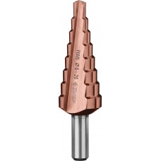 Ступенчатое сверло 6-20 мм, 8 ступеней, сталь Р6М5, кобальтовое покрытие Кобальт ЗУБР Профессионал 29672-6-20-8_z01