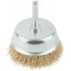 Корщетка, тип чашка, со штифтом, стальная латунированная волнистая проволока 65 мм (38487М)