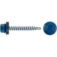 Шурупы кровельные со сверлом 4.8 х 38 синий 100шт , RAL 5005 Фасовка (23533-0)