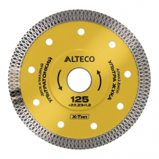 Диск алмазный сплошной ультратонкий X-тип 125*22.23*1.2 ALTECO, шт (88783)