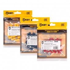 Наконечник кабельный вилочный изолированный НВИ 6.0–4 (20 шт) (КВТ) (91009)