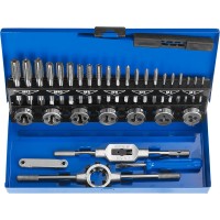 Набор метчиков и плашек 32 предмета сталь Р6М5 Профессионал ЗУБР 28110-H32