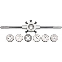 Набор плашек 8 предм. сталь 9ХС на карточке ЗУБР 28128-H8