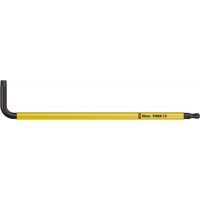 Г-образный ключ TX 15 x 90 мм BlackLaser с шаром с отверстием TORX BO Multicolour серия 967 SPKL Wera WE-024353
