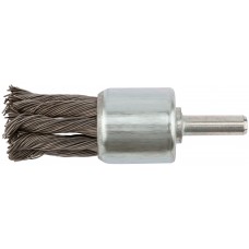 Корщетка-венчик, со штифтом, стальная витая проволока 28 мм (38600)