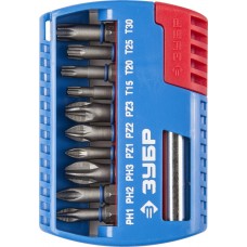 Набор бит с магнитным адаптером 11 шт ЗУБР 26051-H11