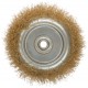 Корщетка, тип чашка, гайка М14, стальная латунированная волнистая проволока 150 мм (38945М)