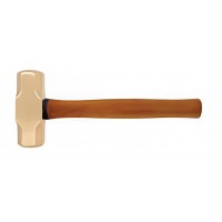 Кувалда тупоносая 1,8 кг AlCu рукоятка дерево искробезопасная 191B-1010, HORTZ