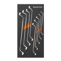 RUNTEC RT-WBE9 Набор ключей накидных 75° RUNTEC CrV 6x7-21x23 мм в ложементе EVA, 9 предметов (RT-WBE9)