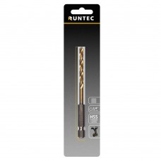 Сверло по металлу Runtec HSS-TiN 3 x 80мм HEX 1/4