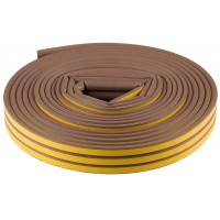 Уплотнитель резиновый самоклеящийся D-профиль 16 м, коричневый ЗУБР 40930-016