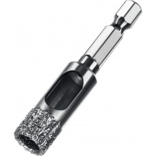 Сверло трубчатое алмазное вакуумное АВК, d 12 мм, HEX 1/4