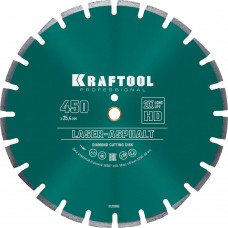 Алмазный диск LASER-ASPHALT, 450 мм (25.4/20 мм, 10?4.0 мм) KRAFTOOL 36687-450