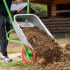 Тачка садово-строительная с PU колесом, грузоподъемность 180 кг, объем 90 л Сибртех (68968)