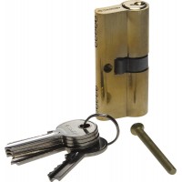 Механизм цилиндровый 60 мм, цвет латунь, 5-PIN, тип ключ-ключ ЗУБР 52101-60-1