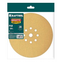 Шлифовальный круг на липучке Giraffe GOLD-9 225 мм Р40 9 отверстий KRAFTOOL 35651-040