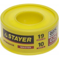 ФУМ лента 0,075 мм х 19 мм х 10 м, плотность 0,25 г/см3 STAYER 12360-19-025