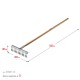 Садовые грабли PS-12 WOOD, 370 х 105 х 1300 мм, 12 витых зубцов, нержавеющая сталь, деревянный черенок, PROLine GRINDA 39481-12