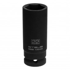 Головка ударная удлиненная шестигранная, 22 мм, 1/2, CrMo Stels