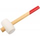 Киянка резиновая белая, деревянная ручка 45 мм ( 225 гр )