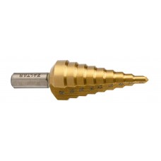 Сверло ступенчатое, HSS TiN, Gr.2, O4-20 мм, прямая канавка, трёхплоскостной хвостовик (ZA-05347)