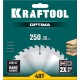 Пильный диск по дереву Optima, 250 х 30 мм, 40Т KRAFTOOL 36951-250-30