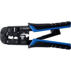 Универсальный кримпер 203 мм RJ7 (RJ45 RJ11 RJ12) Профессионал ЗУБР 22650