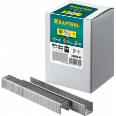 Скобы тип 80 (BeA/Prebena A/Senco AT), 12 мм, калибр 21GA, 5000 шт KRAFTOOL 31780-12