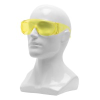 Очки защитные открытого типа, желтые, ударопрочный поликарбонат Сибртех (89157)
