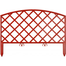 Декоративный забор Плетень, 24 х 320 см, терракот, 7 секций GRINDA 422207-T