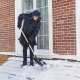 Лопата для уборки снега стальная эмалированная, 330 х 365 мм, без черенка, Сибртех (61531)