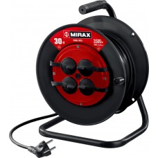Силовой удлинитель на катушке 3 х 2.5 мм? 30 м ПВС 3500 Вт IP44 MIRAX 55051-30