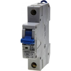 Автоматический выключатель ВА-60, 1P, 20А, C, 6кА СВЕТОЗАР SV-49061-20-C