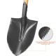 Лопата 228 х 173 х 800 мм полотно 1.6 мм с зубцами закалено дерев.черенок высш. сорт с рукояткой автомобильная Профессионал ЗУБР БЕРКУТ 4-39506