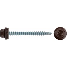 Шурупы кровельные со сверлом 4.8 х 50 коричневый RAL-8017 250 шт. (фасовка) (23544-4)