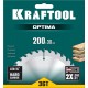 Пильный диск по дереву Optima, 200 х 30 мм, 36Т KRAFTOOL 36951-200-30