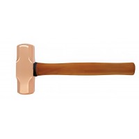 Кувалда тупоносая 2,5 кг BeCu рукоятка дерево искробезопасная 191B-1016, HORTZ