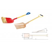 Лопата подборочная совковая с черенком, искробезопасный сплав BeCu 199-1002, HORTZ