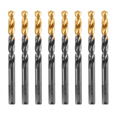 Сверло по металлу, 8,5 мм, HSS-Tin, Golden Tip, 8 шт. Denzel (717220)