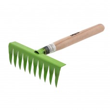 Грабли витые 10 - зубые, 200 х 390 мм, стальные, деревянная рукоятка, Агроном, Сибртех (61762)