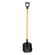Лопата совковая, 235х270х1300 мм, деревянный черенок с пропиткой, Сибртех (614595)