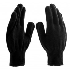 Перчатки трикотажные, акрил, черный, оверлок Сибртех (68651)