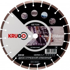 Диск алмазный для бетона 350x25.4x40x3.2x12mm KRUGO (BCB14B)