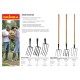 Вилы копальные кованые 180 х 220 х 1300 мм, четырёхрогие, кованные зубья, антикор. покрытие, деревянный черенок высш. сорт GRINDA 39722
