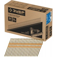 Гвозди реечные рифленые SN21 75 x 3.05 мм, 2500 шт ЗУБР 305392-75